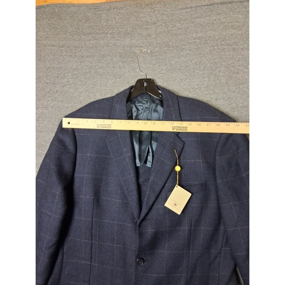 NEW Joseph Abboud Mens Jacket 42R Blue Plaid Wool Sportcoat Lightweight USA Made
